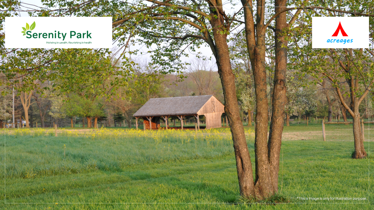 "Serenity Park: Where Tranquility Meets Farmstead Bliss."
