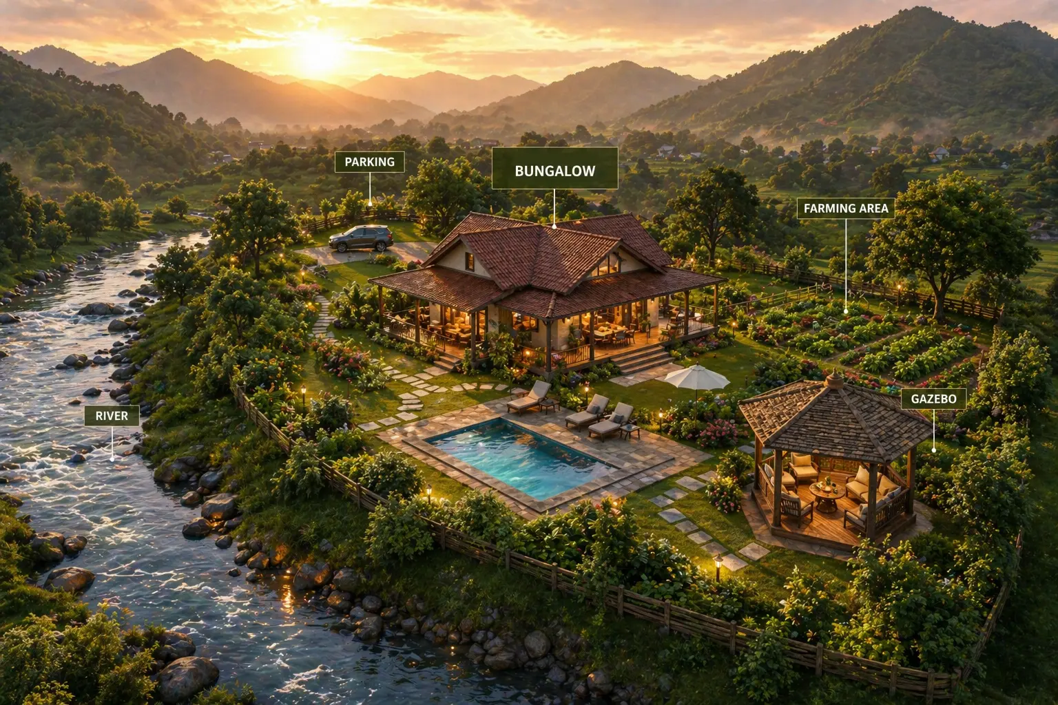 1 acre   Floor Plan